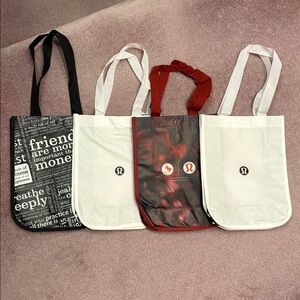 Lululemon Athletica Tote Collection - Black, Red (Team Canada Olympics) & White